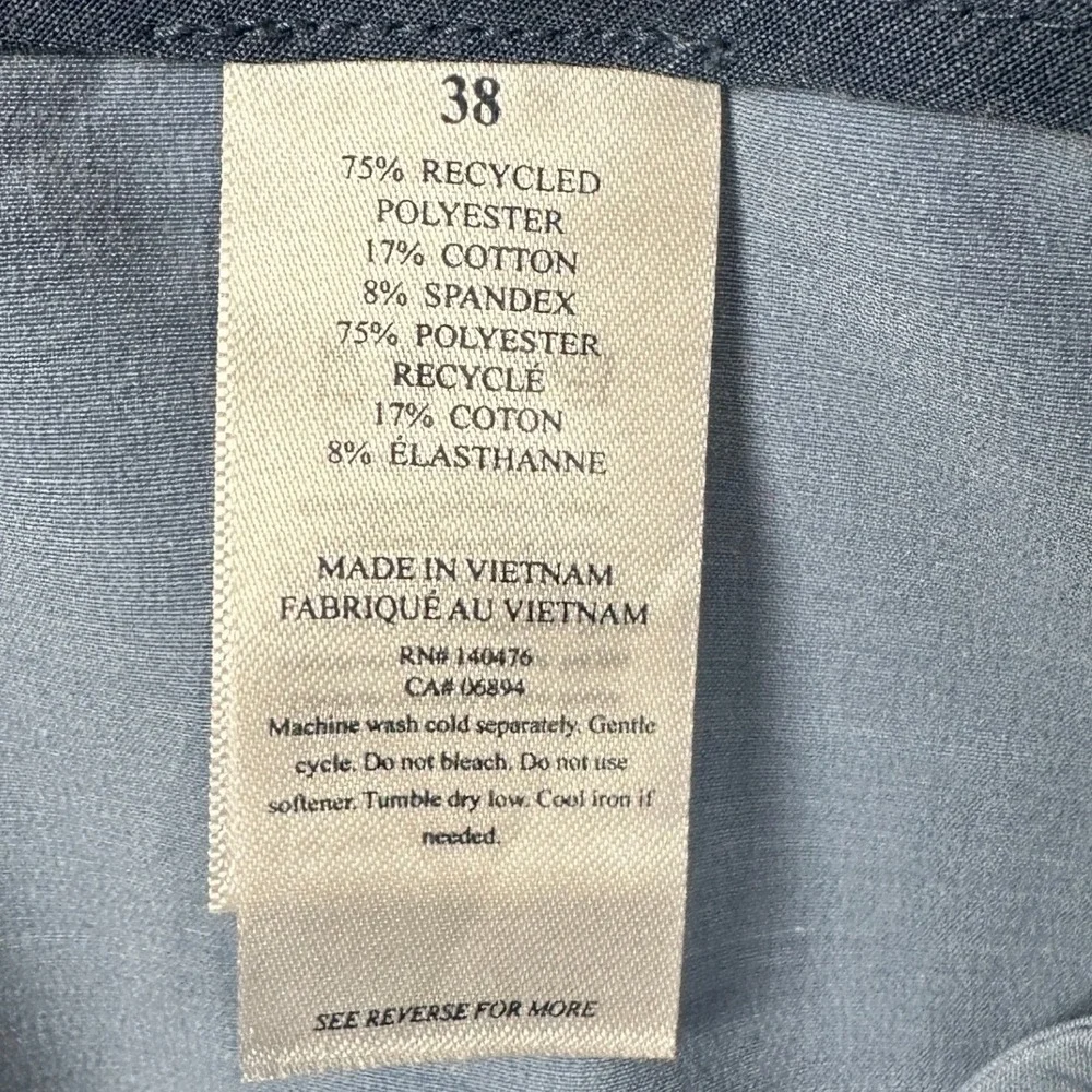 Faherty All Day Shorts Mens 38 Light Blue Hybrid Stretch Quick Dry Flat Front